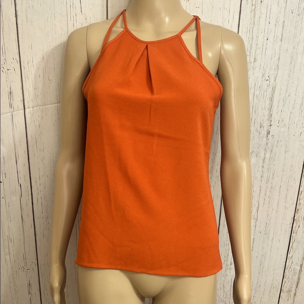 H&M Vibrant Burnt Orange Strappy Tank Top Size 2